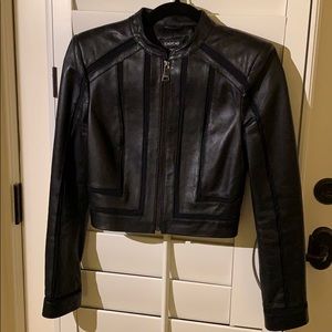 Bebe Moto Jacket - Leather with Mesh Detail